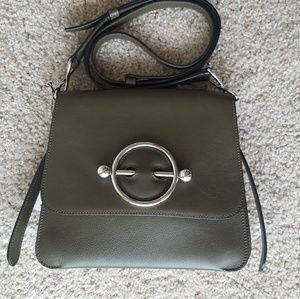 JW Anderson Disc leather shoulder bag - Khaki